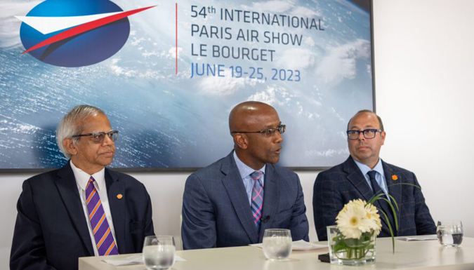 Clemson representatives at the Paris Airshow