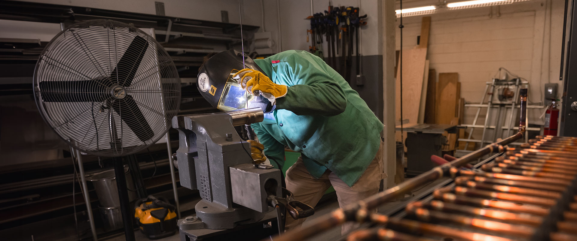 Welding in the MTS Shop