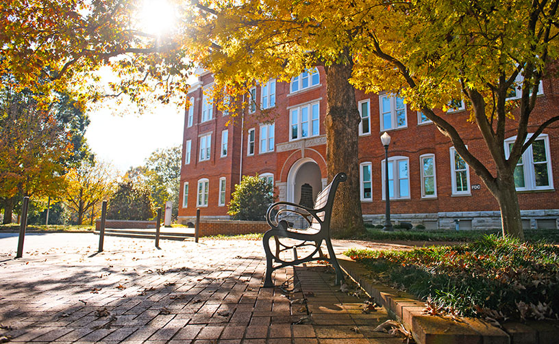 Tillman Hall in the autumn