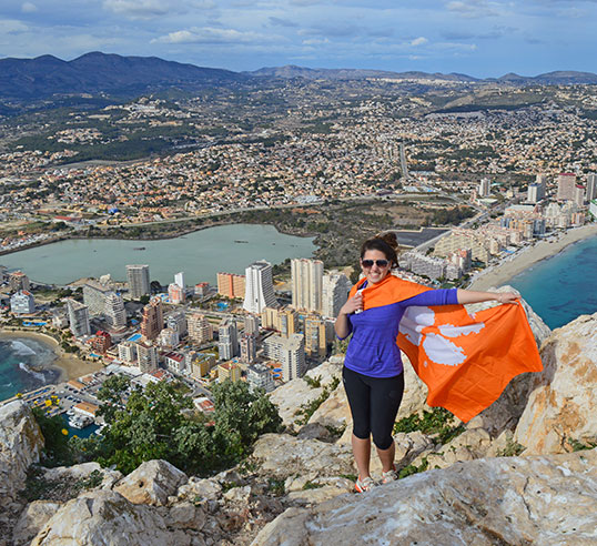 Female student with Tiger Rag