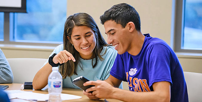 Students in tutoring session