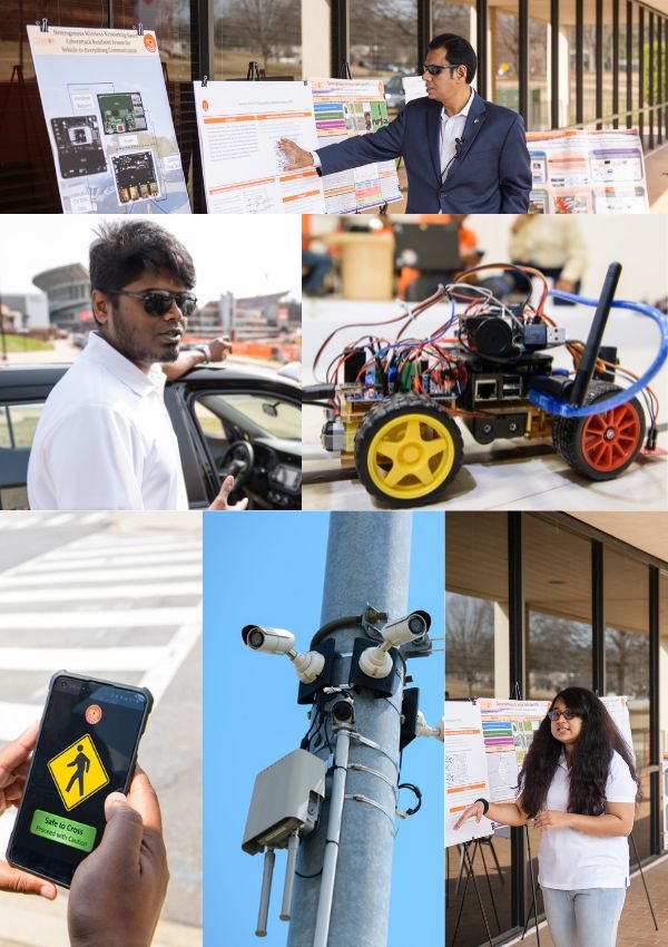 Transportation research collage