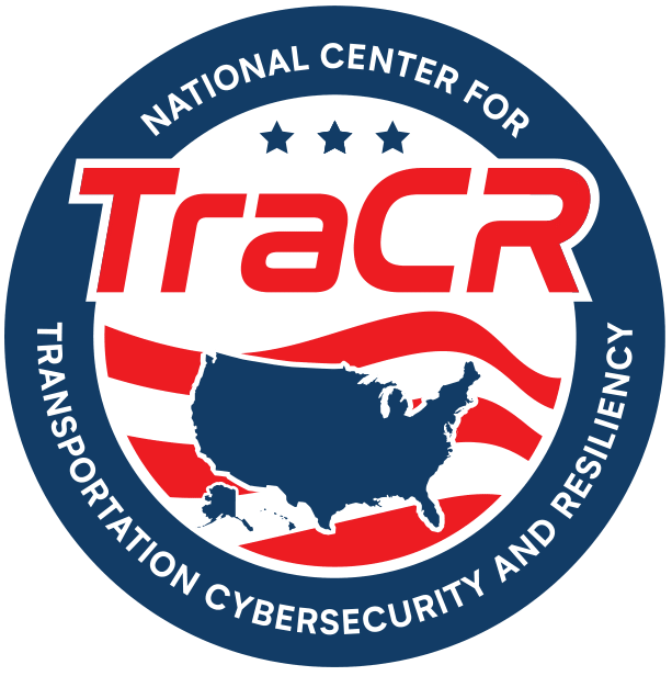 TraCR red, white, and blue logo