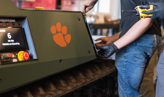 closeup of Tiger Paw on vehicle