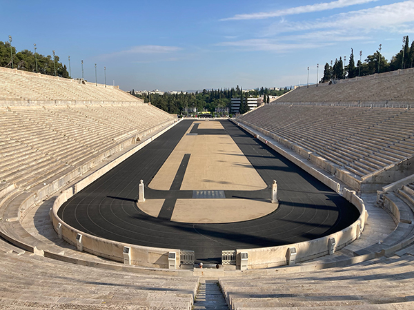 Ancient coliseum in Athens, Greece. 