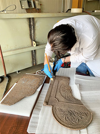 Work on cleaning pieces