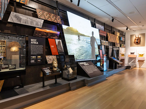 Closer view of displays inside the museum