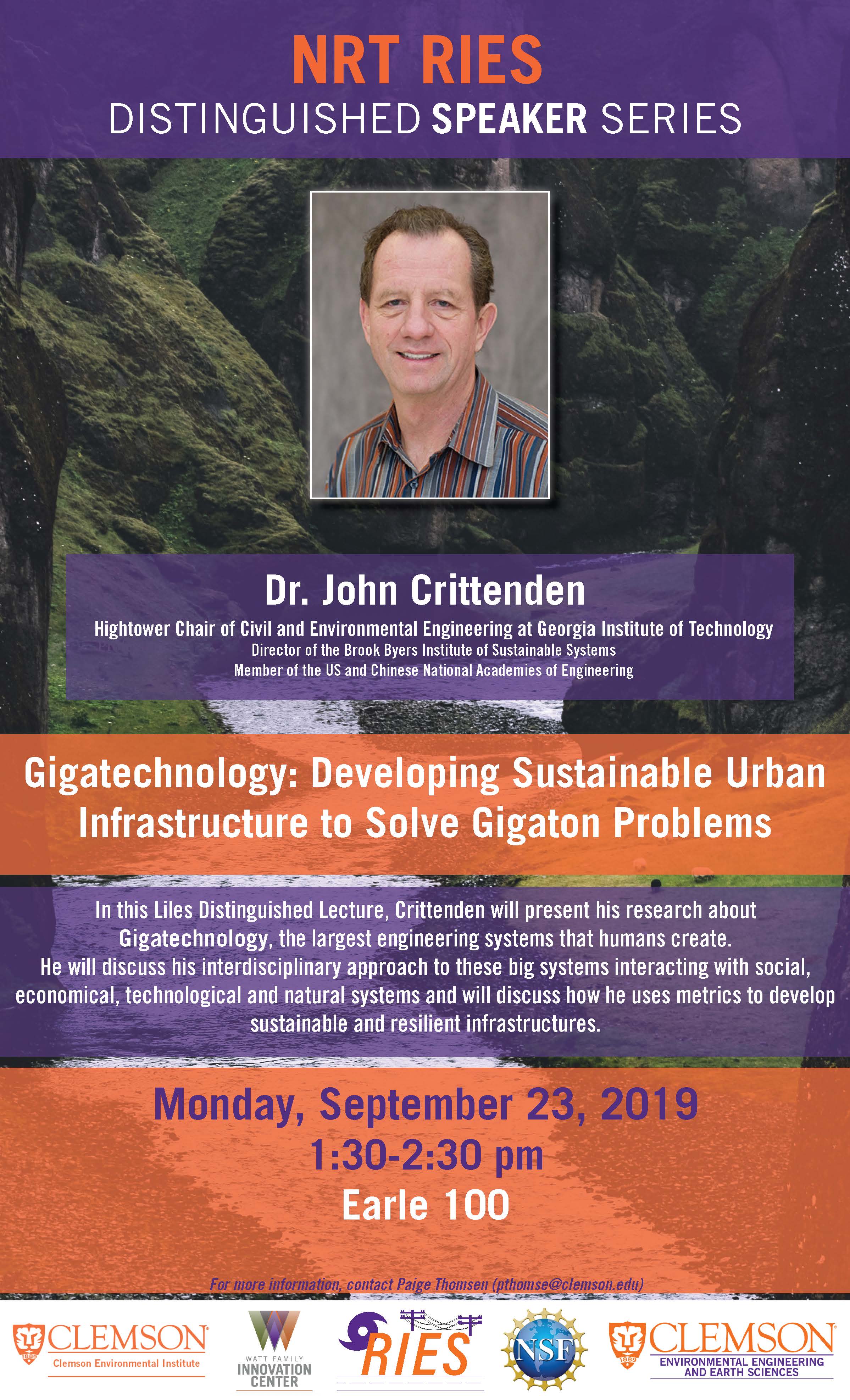 Gigatechnology: Developing Sustainable Urban Infrastructure to Solve Gigaton Problems - Monday, March 4, 2019 1:30-2:45 pm