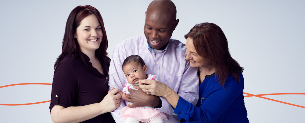 image of a family with a baby