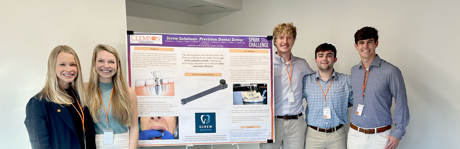Students presenting in a pitch competition