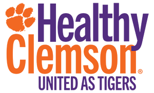 Healthy Clemson United as Tigers logo with a tiger paw on the left side.