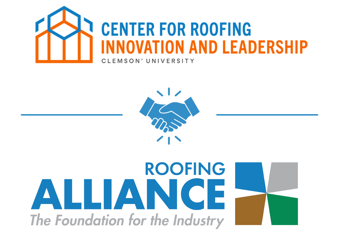 Center for Roofing Innovation and Leadership Logo + Roofing Alliance logo