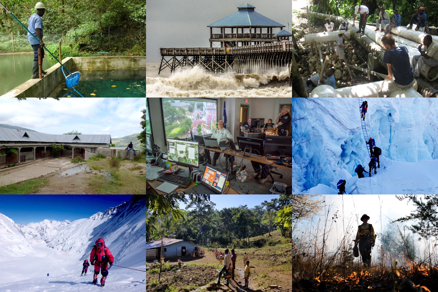 Collection of images of disaster-preparedness