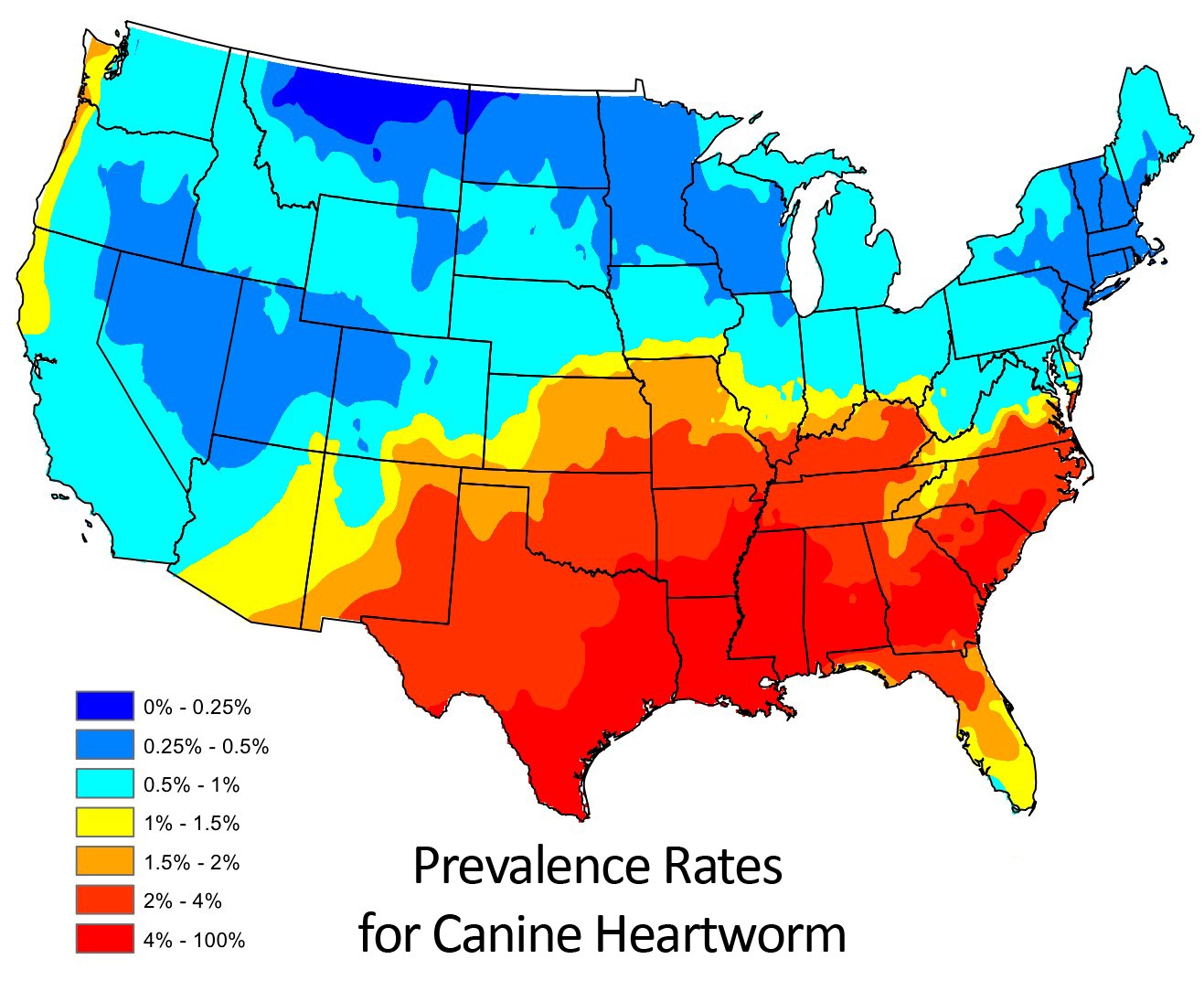 Canine Heartworm Prevalence Rates