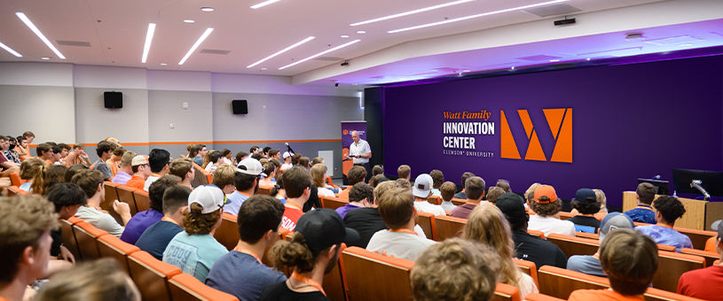 watt auditorium during speaker presentation