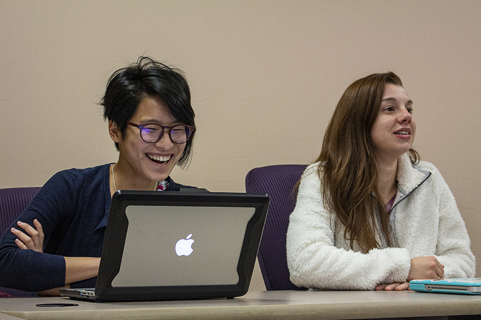 Students in a meeting