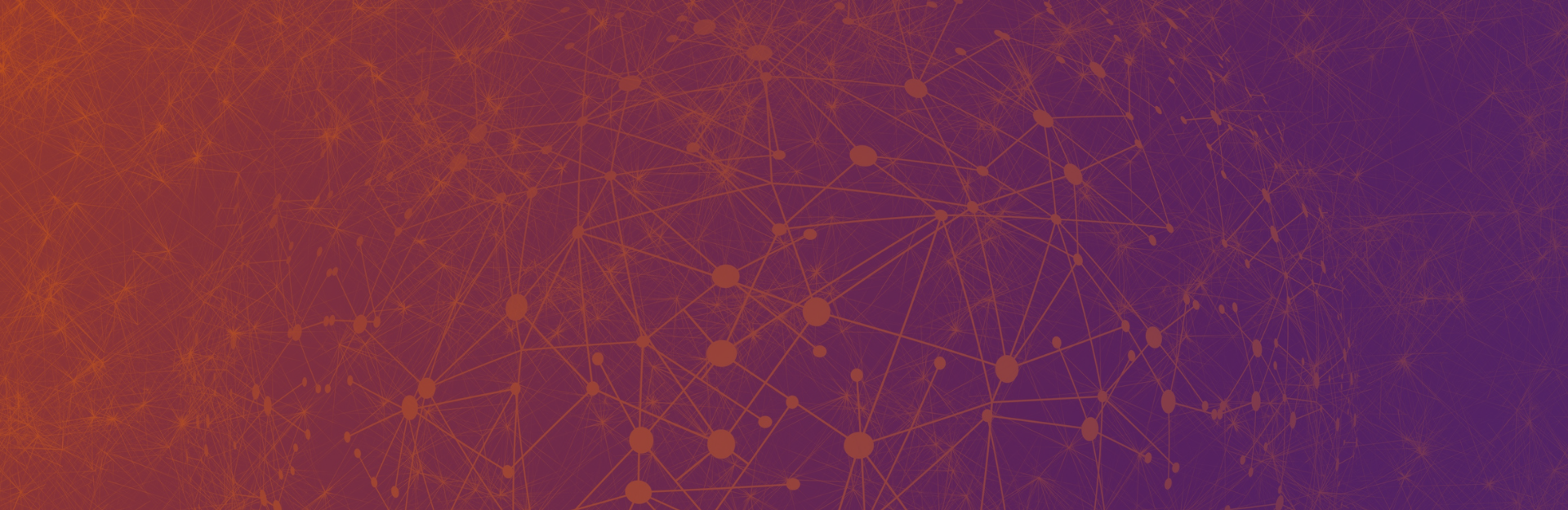 A network of connections on a gradient background.