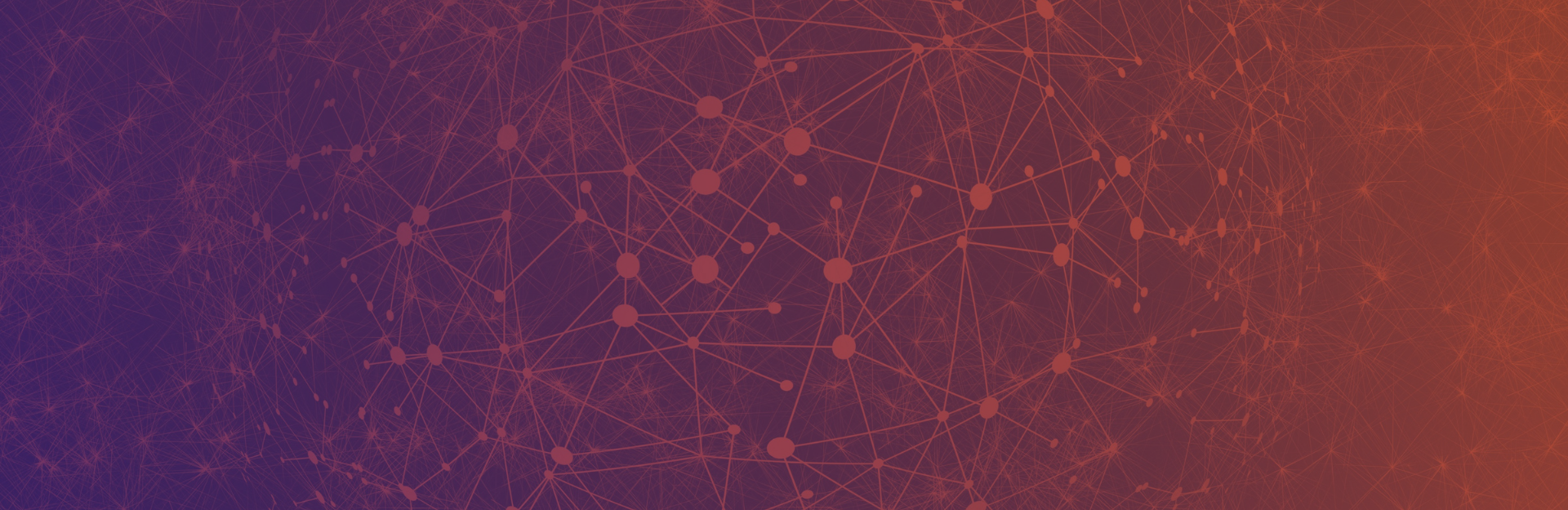 A network over a gradient of purple and orange