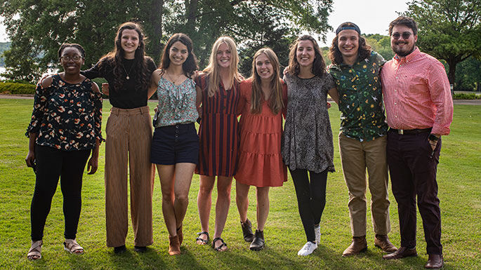 NSP students at the program's 2021 graduation reception.