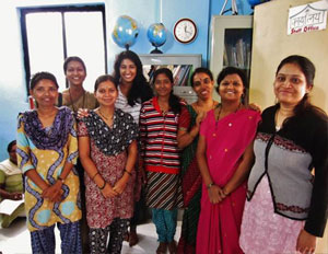 Medah Vyavahare with teachers