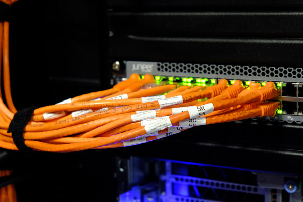 Ethernet Cables Plug into a server