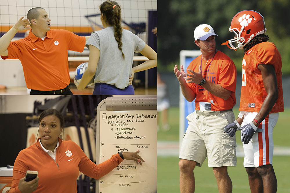Coaches coaching in Athletic Leadership