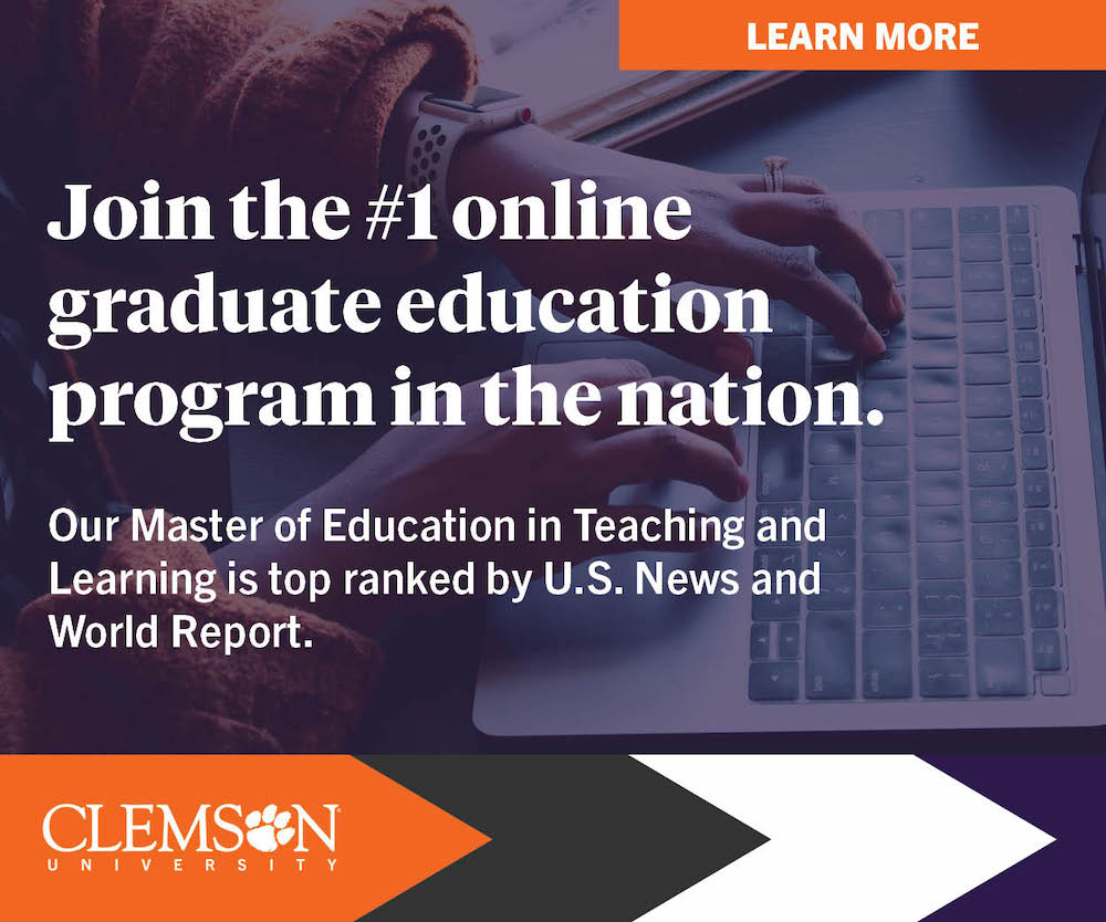 Earn a Master of Education in Teaching and Learning from Clemson University College of Education