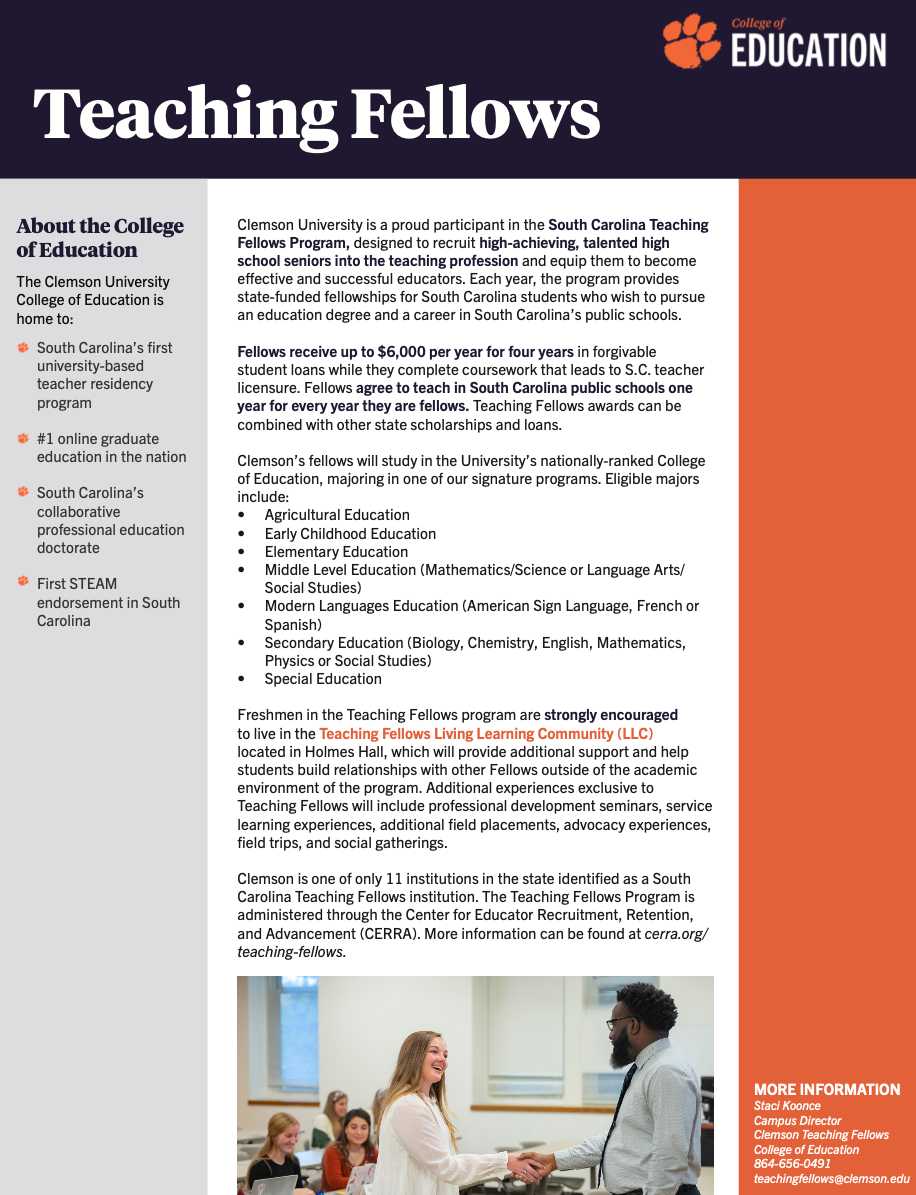 Teaching Fellows Brochure