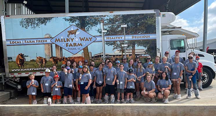 Group photo at Milky Way Farm