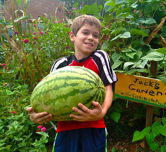 boy with watermelon