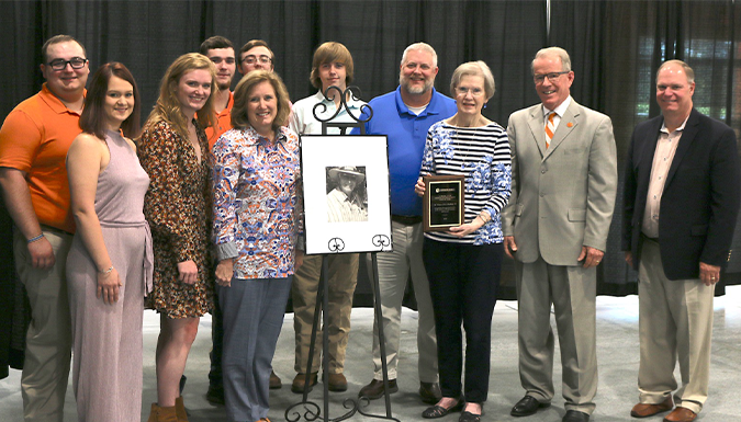 Lever Hall of fame inductee and family