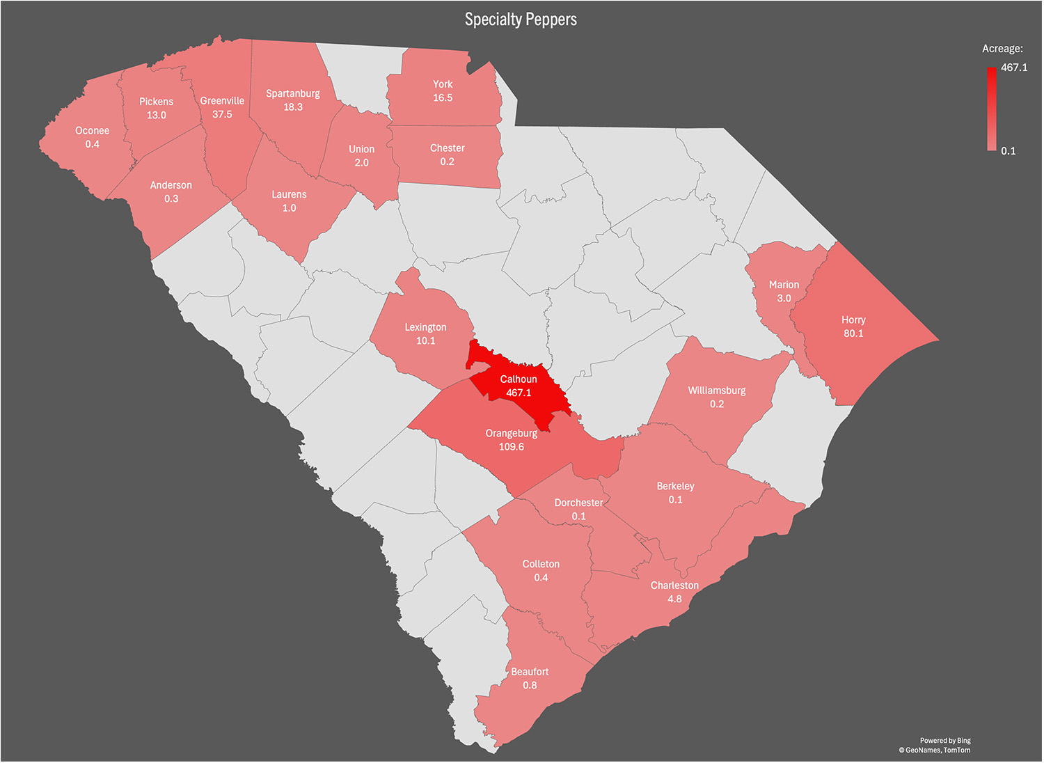 specialty pepper map