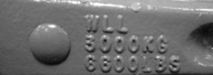 working load limit printed on component