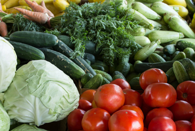 pile of fresh, colorful produce