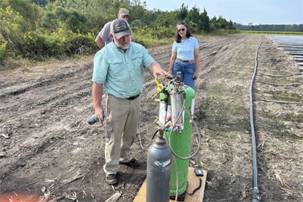 a grower using a new technology