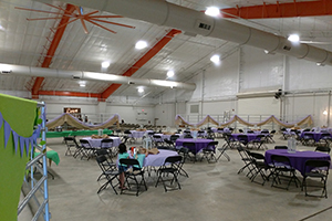 event setup with round tables