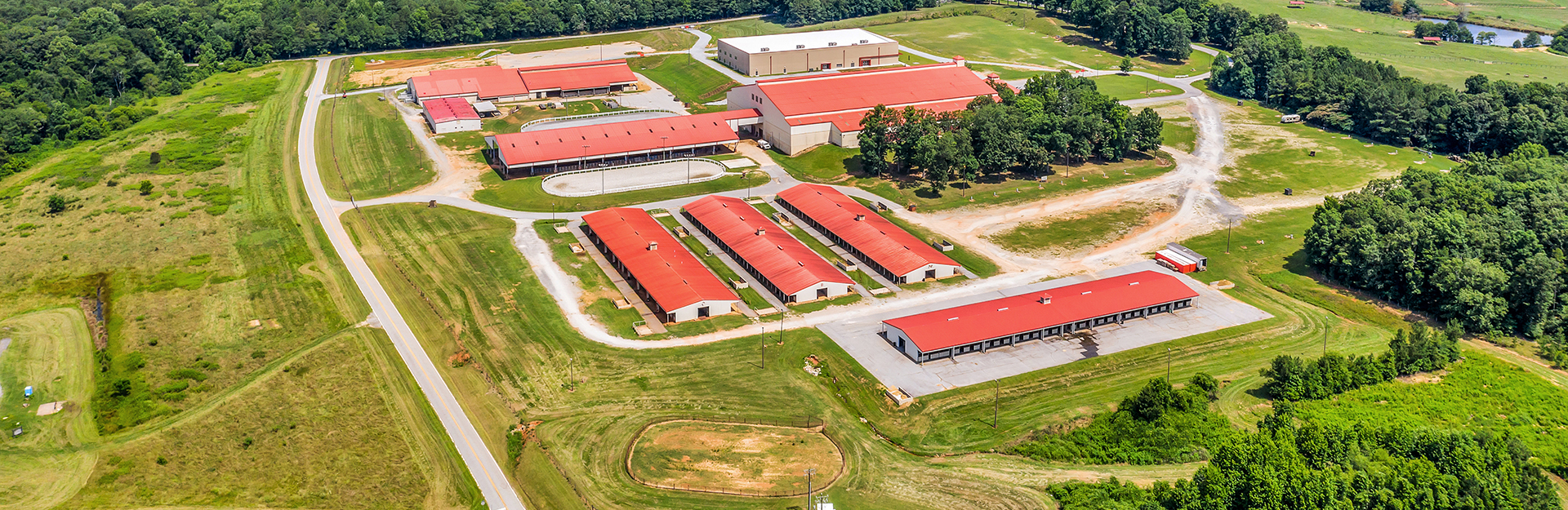 Aerial view of the T. Ed Garrison Arena