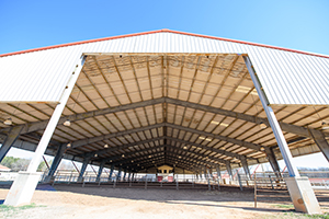 close up view of the outdoor arena