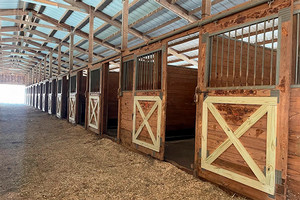 barn hall with stalls