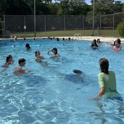 ffa middle school camp group swimming