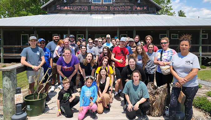 outdoor recreation camp group photo