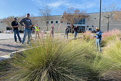 The field day of the Post Construction BMP Inspector course provides participants to inspect practices with course instructors.