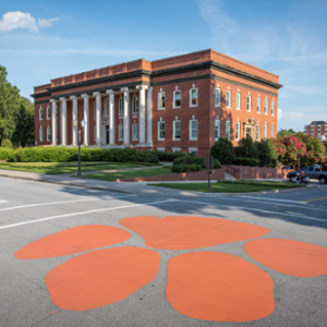 Clemson University's Sikes Hall on a sunny day