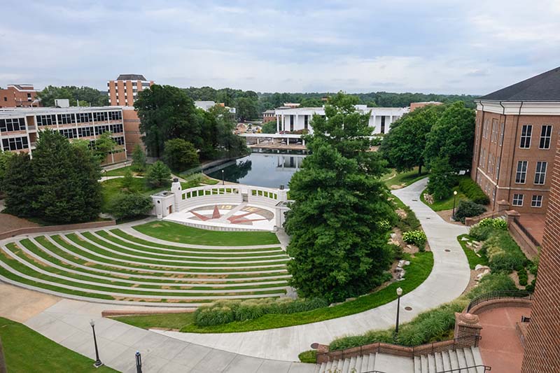 wide shot of Clemson campus