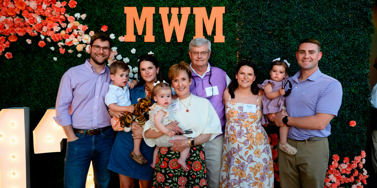 The family of Mary Warner Mack gathered at the dedication of the Mary Warner Mack Terrace Dedication.