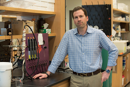 Kevin Finneran in his lab