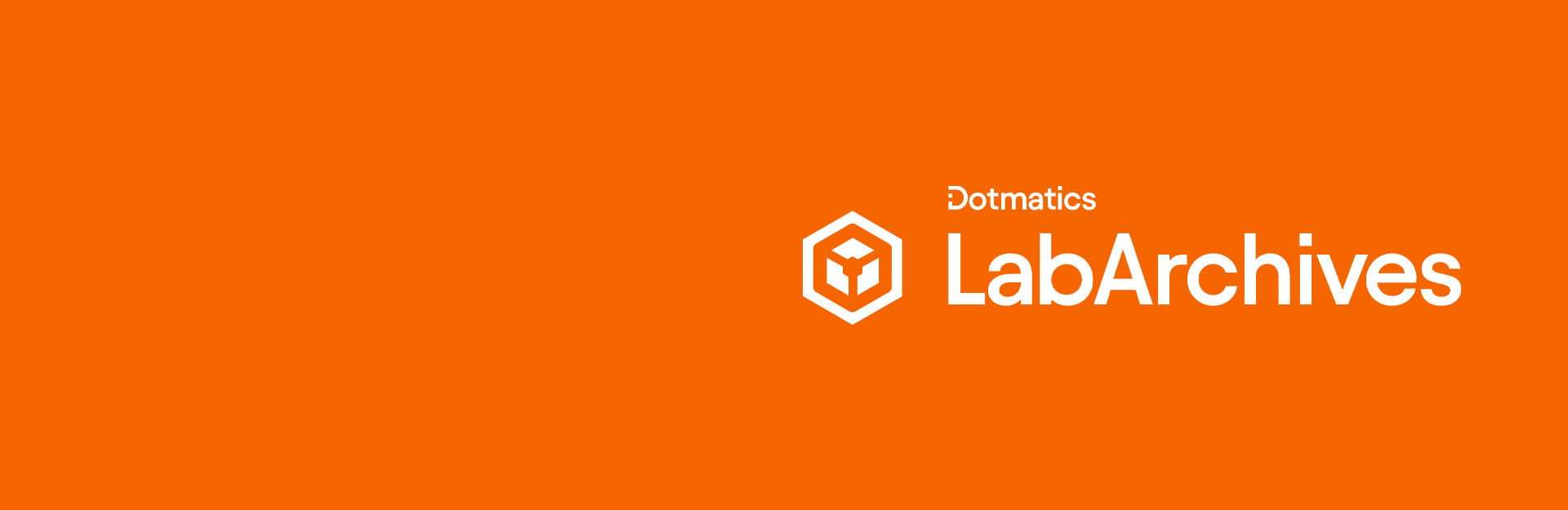 LabArchives logo in white on orange background