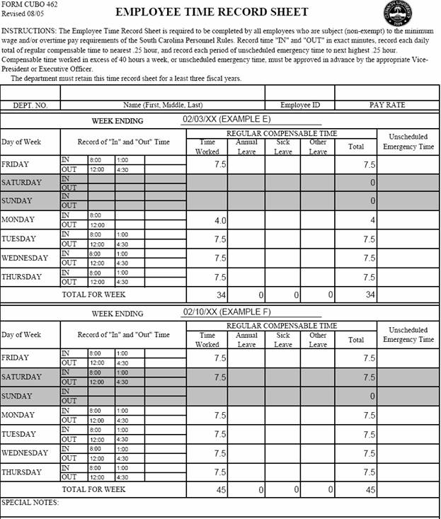 Timesheet Ex 3