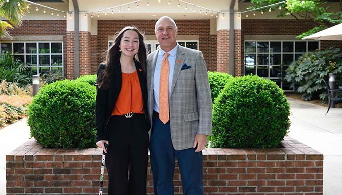 Elizabeth Caldwell and President Clements