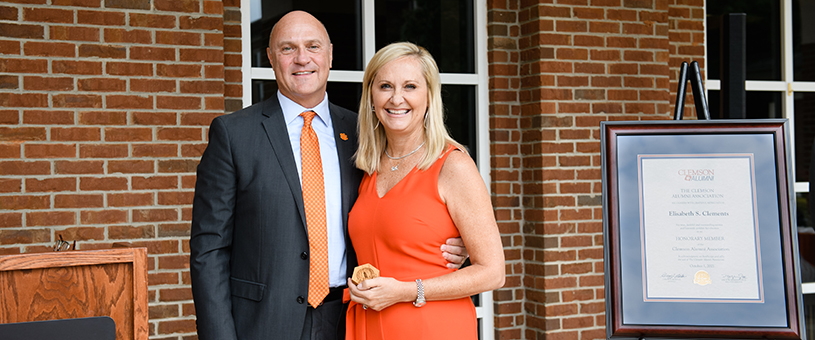 President and First Lady Clements become Clemson University Honorary Alumni 